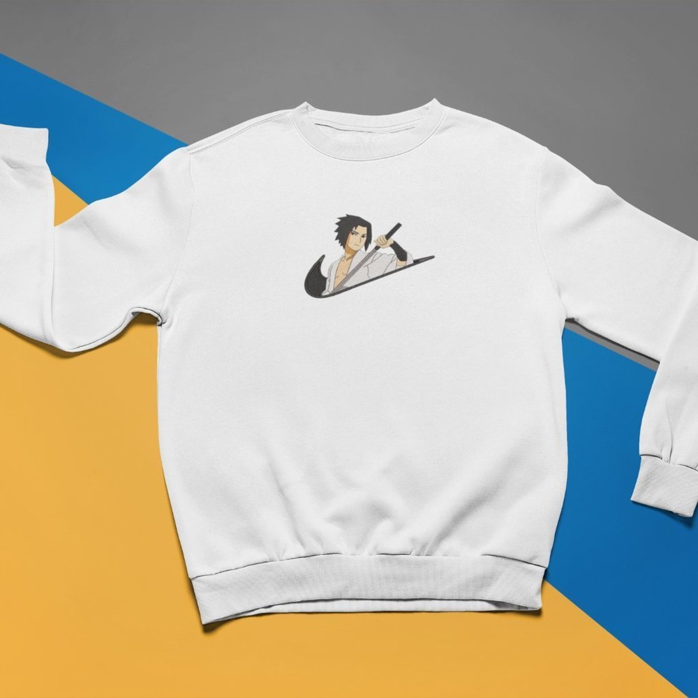 New- White&black Embroidered anime box Sweaters